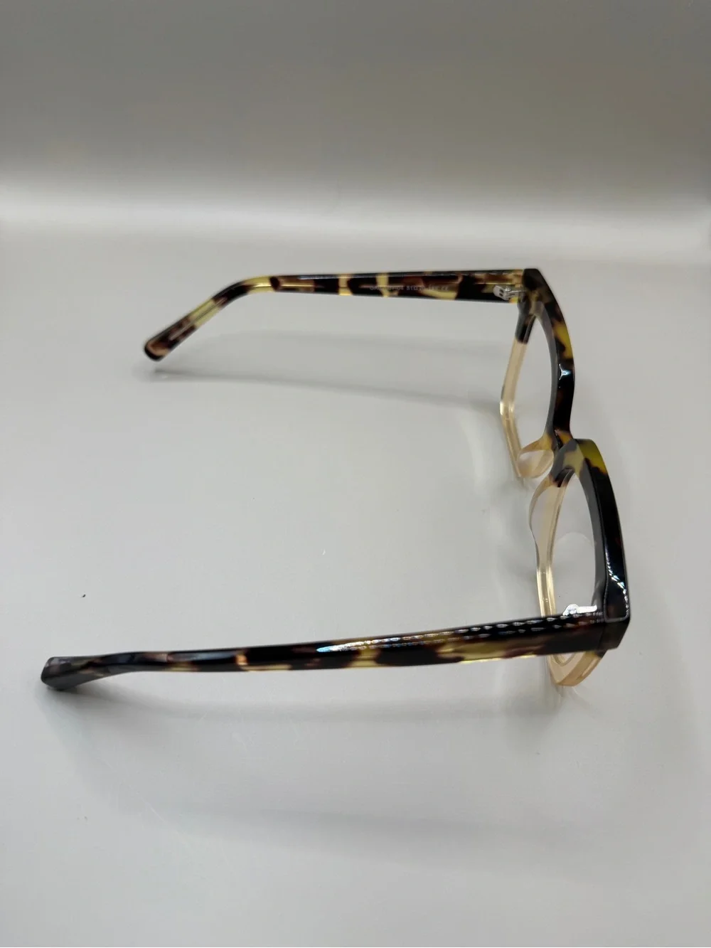 ZEELOOL Tortoise Gradient Square Glasses - Brown/Beige, No prescription